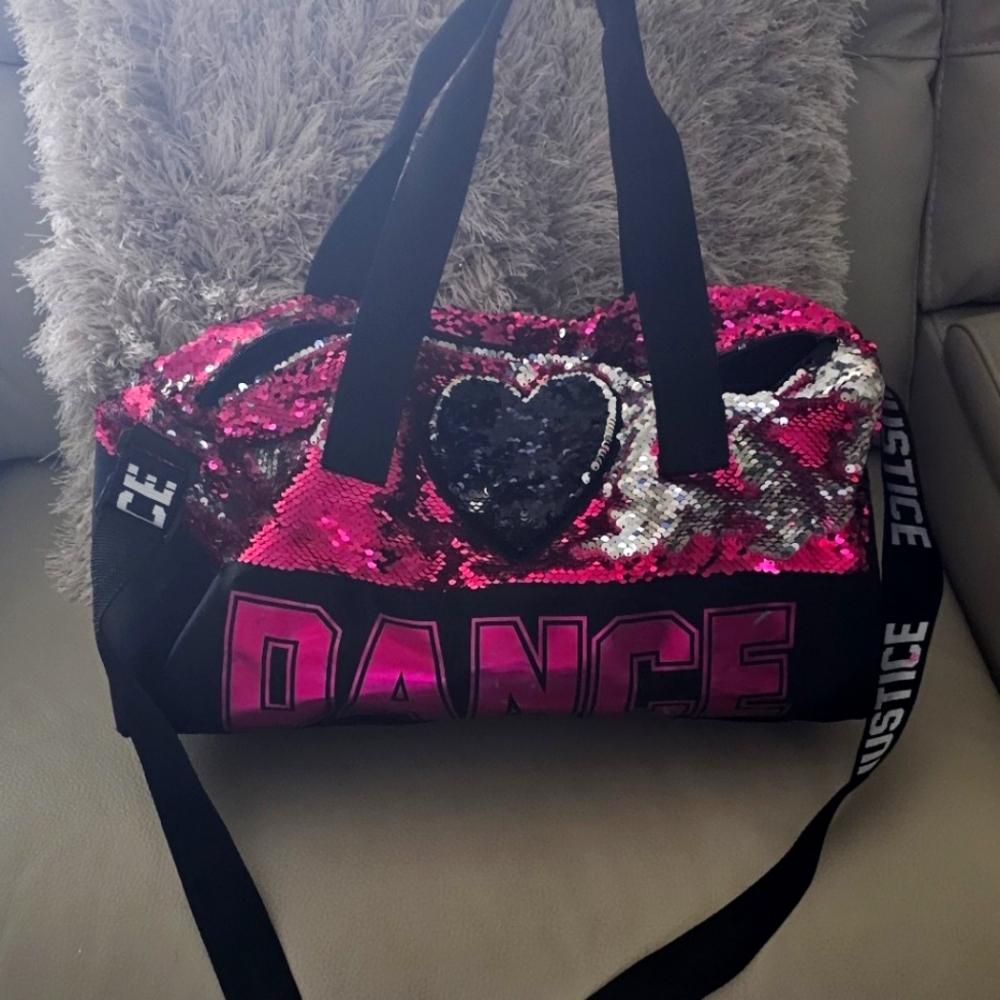 Beautiful sequins dance overnight bag from justice